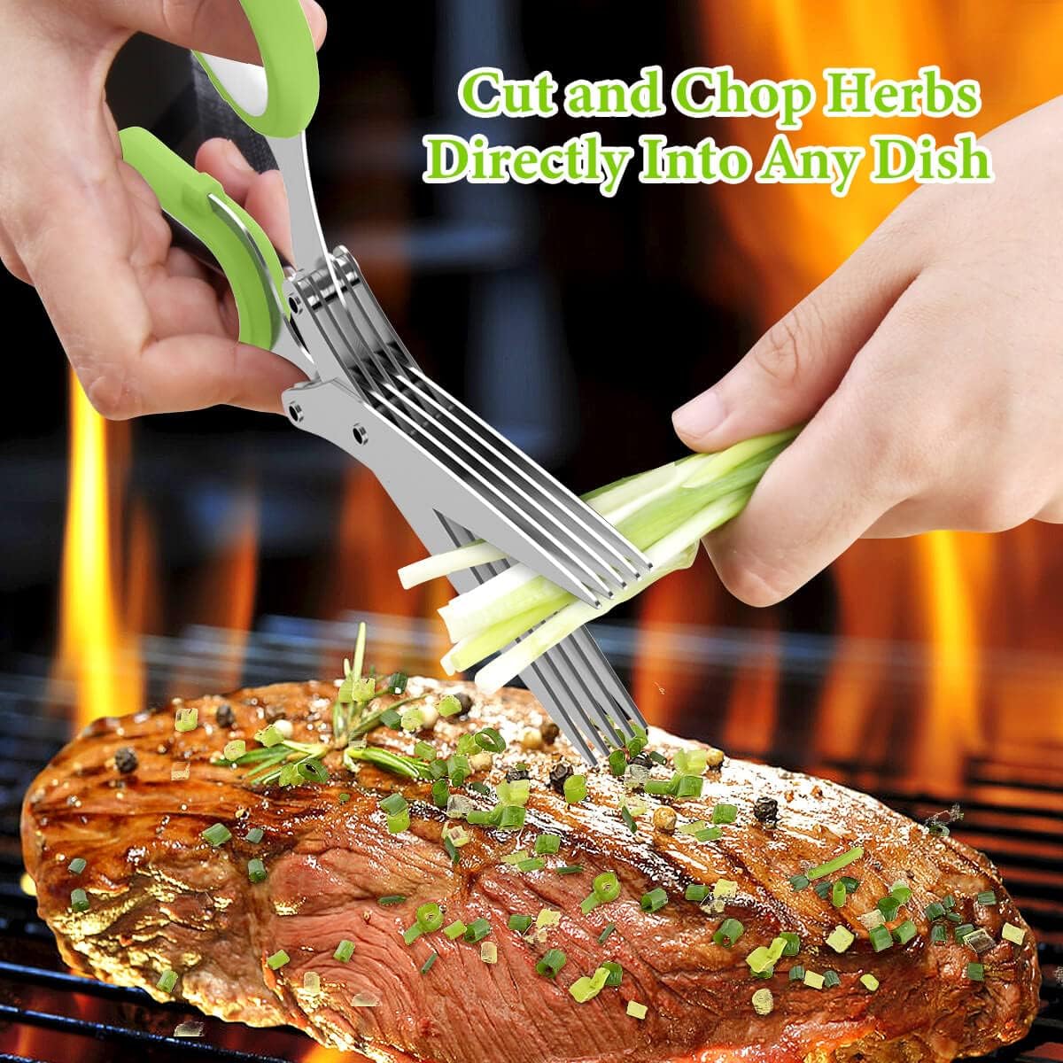 Upgraded Herb Scissors, Effortless Herb Shears Cutter Tool