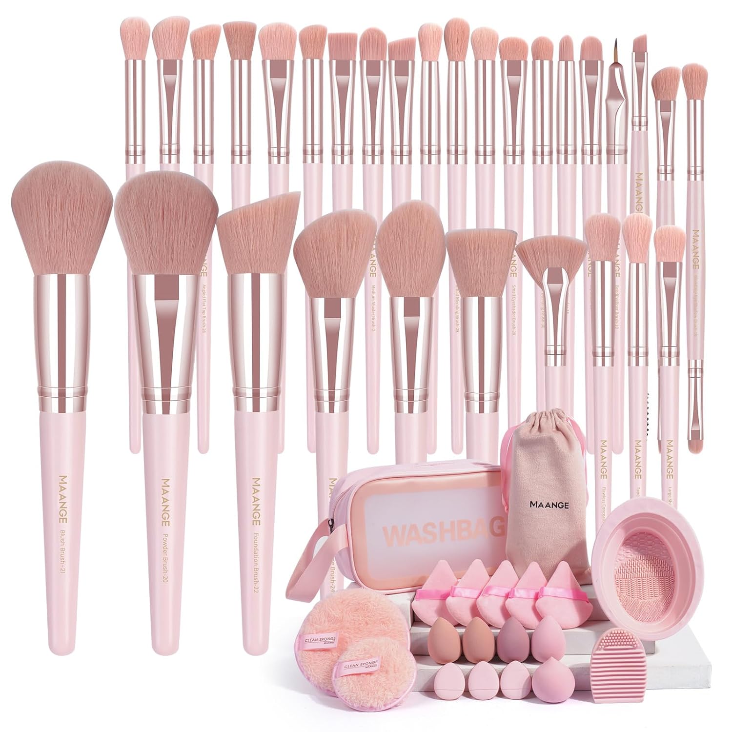 Makeup Brush Set 49 Pcs Makeup Tool Set Premium Synthetic Foundation