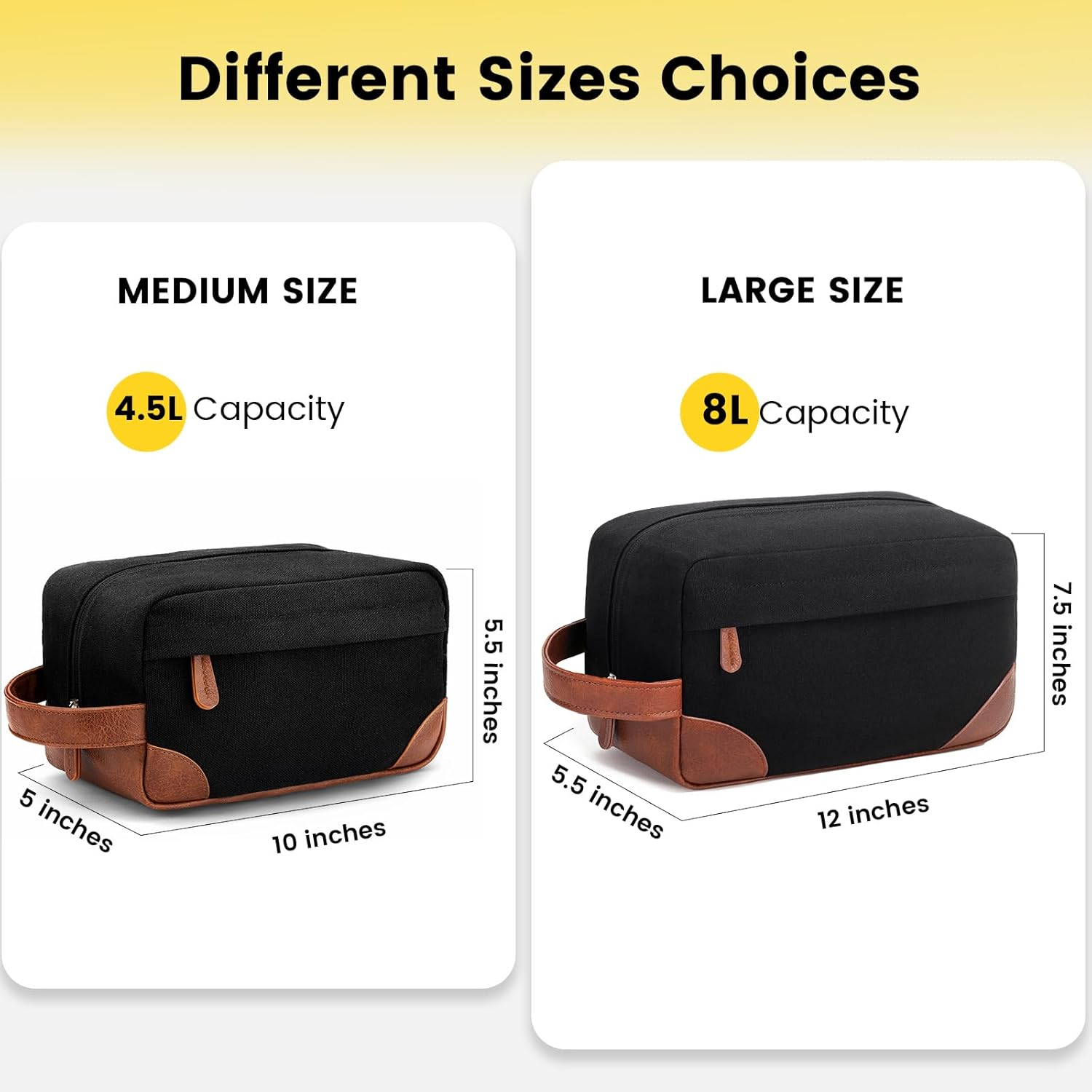 Crafted Men’s Hanging Toiletry Bag Spacious &amp; Organized – Water-Resistant Canvas Dopp Kit with Multiple designs