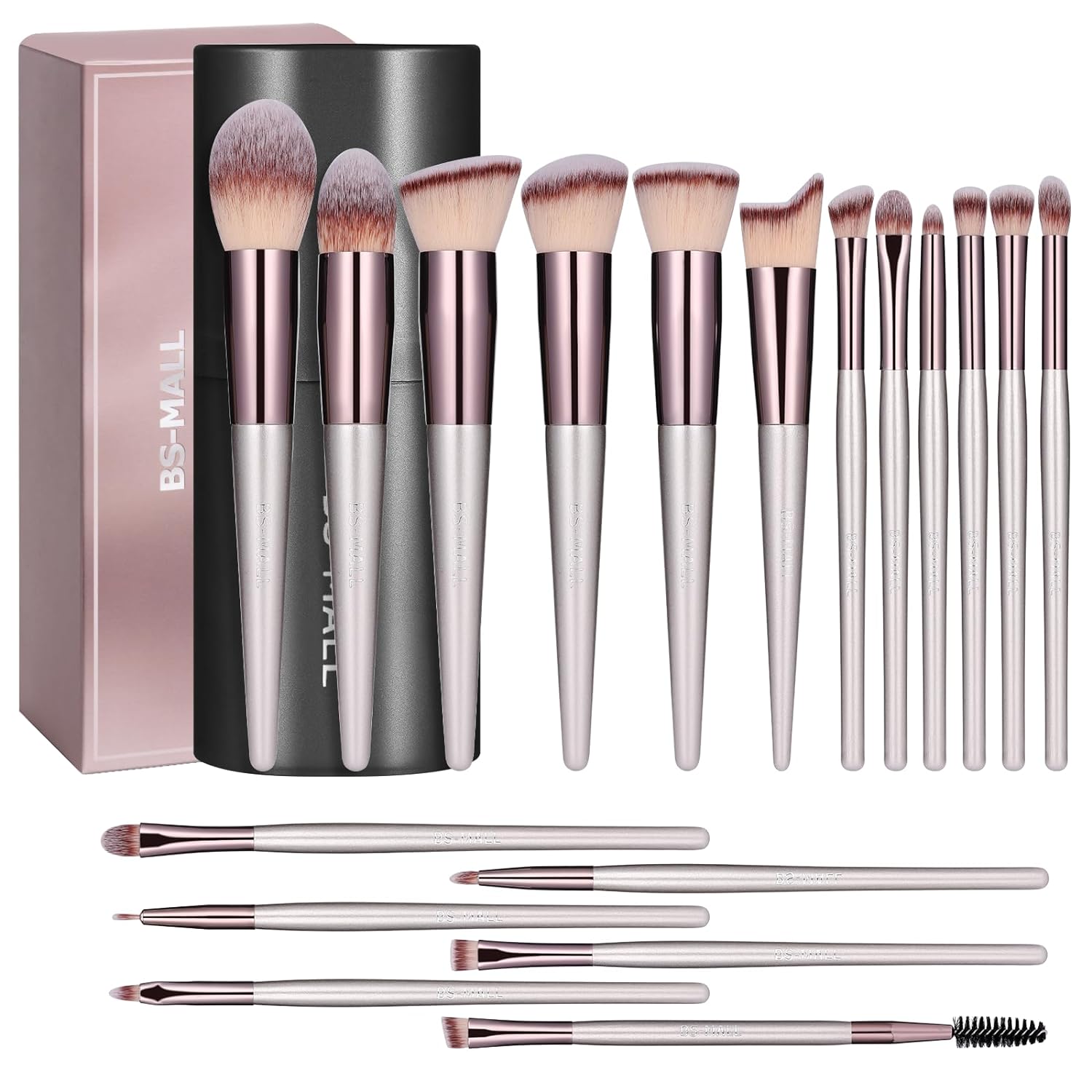 Makeup Brush Set 18 Pcs Premium Synthetic Foundation Powder Concealers