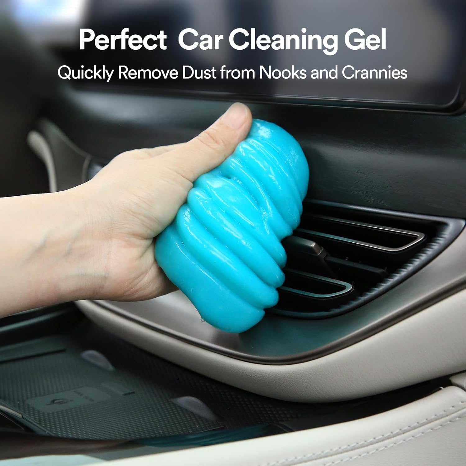 Car Interior Cleaner Putty – Reusable Dust Removal Gel for Vents & Crevices