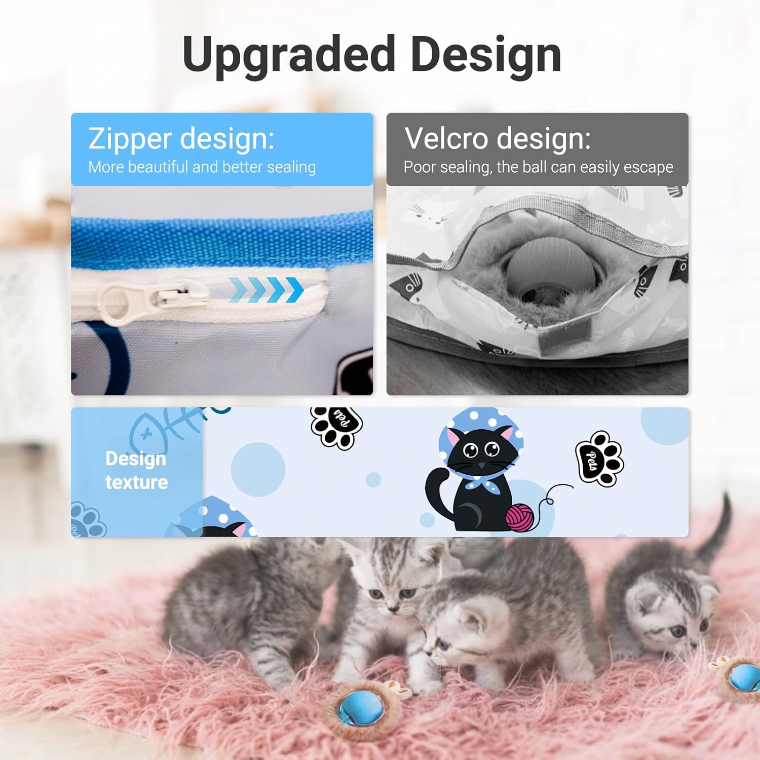 Interactive Cat Toy for Indoors – Automatic Motion-Activated Rolling