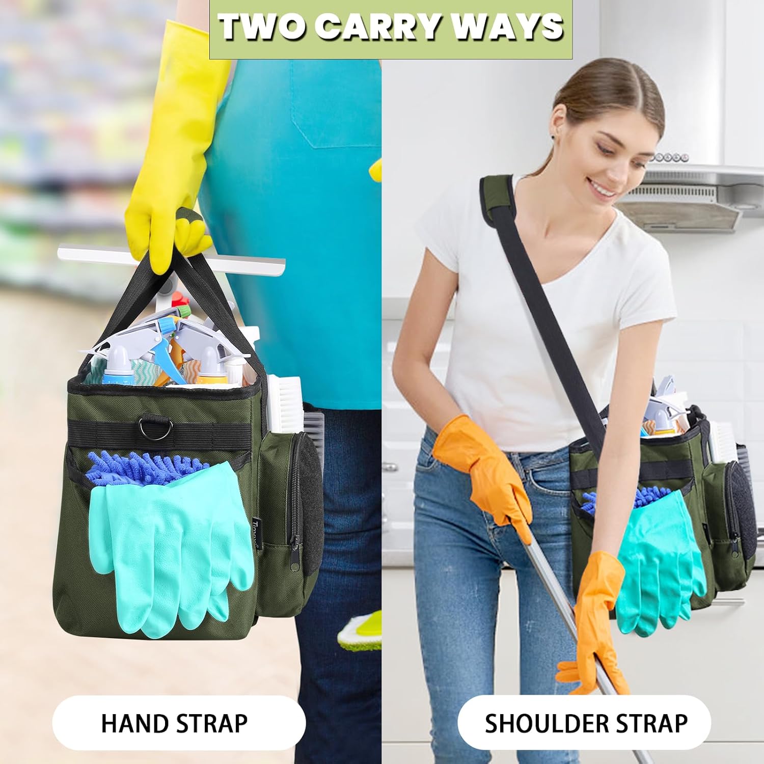 Cleaning Organizer with Handles & Adjustable Shoulder Strap – Cleaning Supply