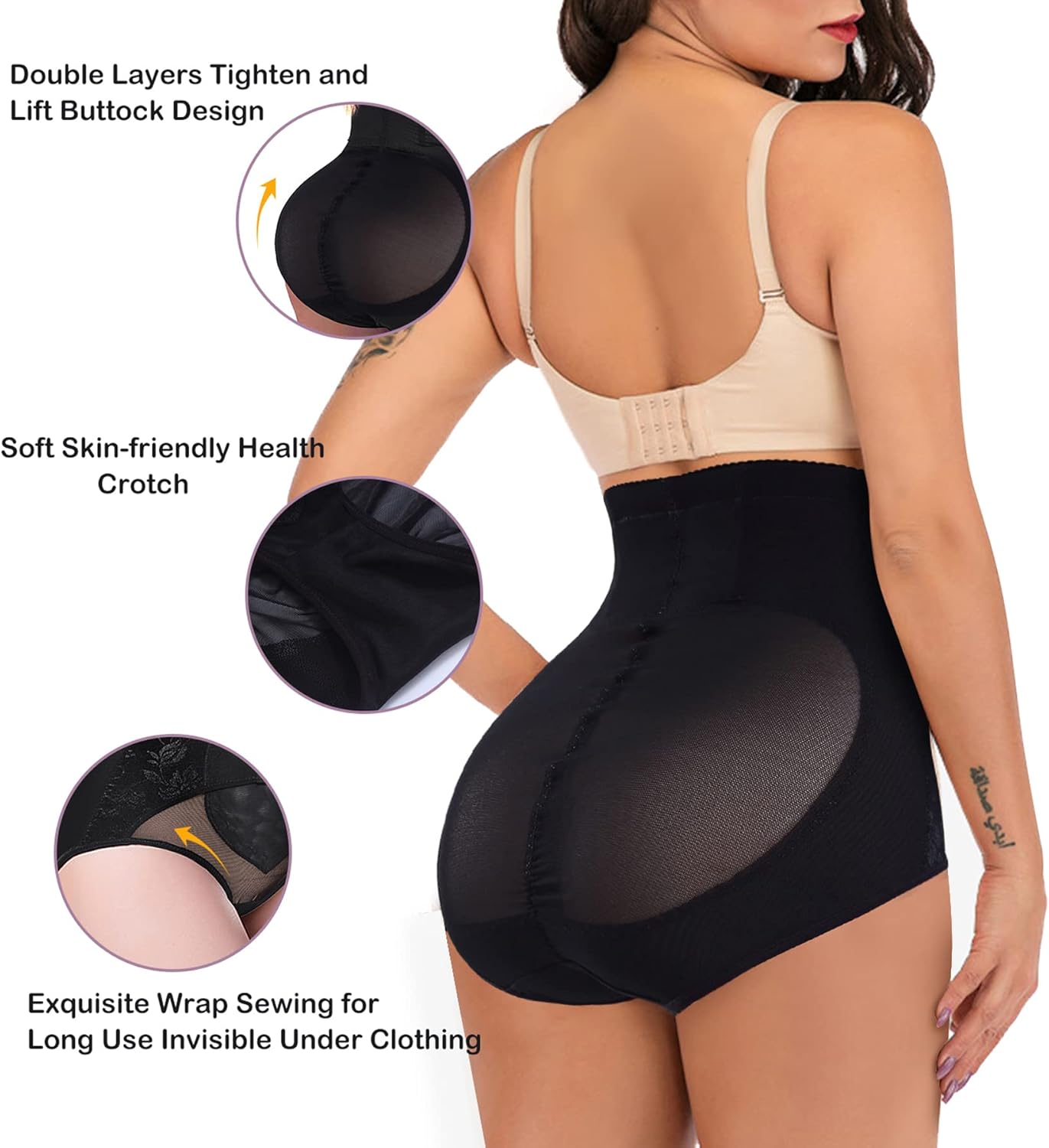 High Waist Tummy Control Panties – Butt Lifter Shapewear Shorts Women