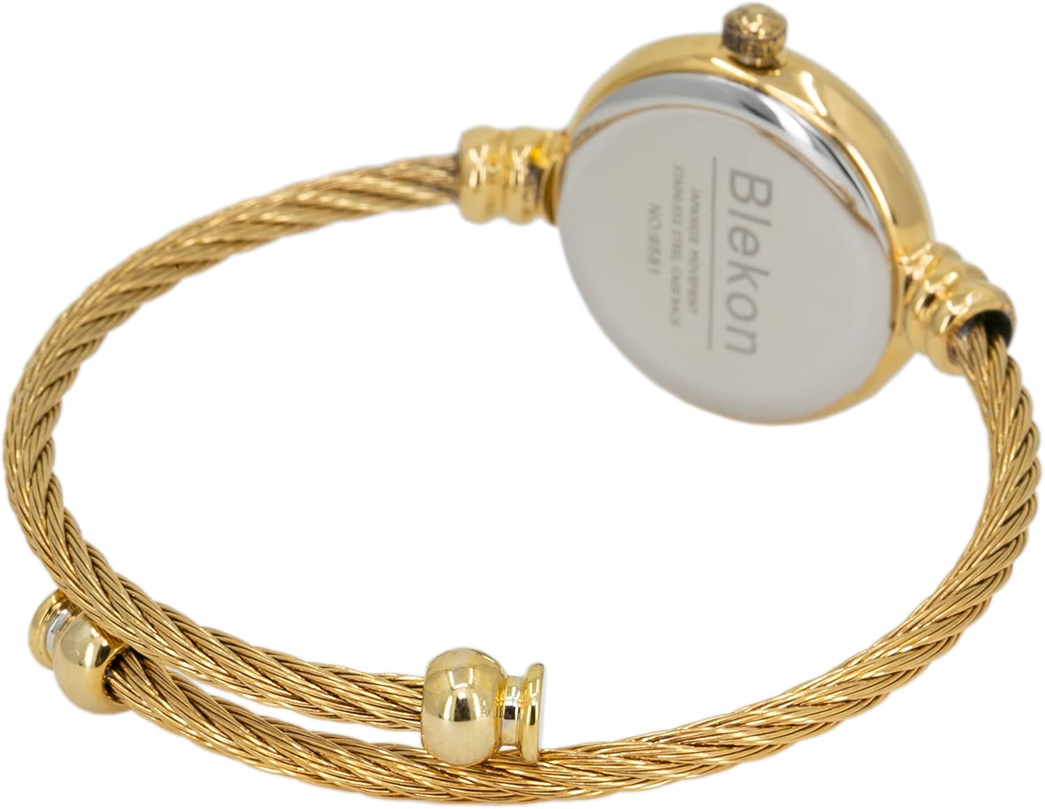 Blekon Collections Women’s Cuff Watch – Round Analog Display