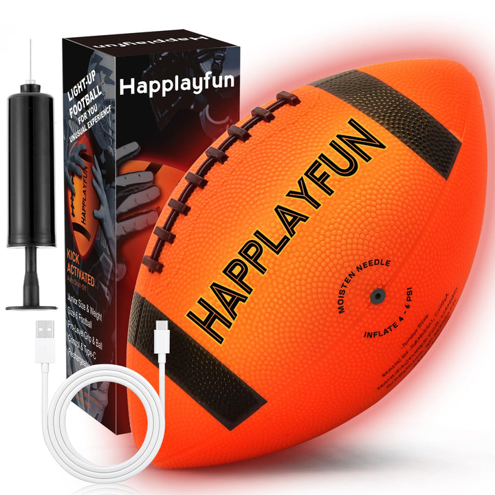 Light Up Football for Kids 8-12 – USB-C Rechargeable LED Glow