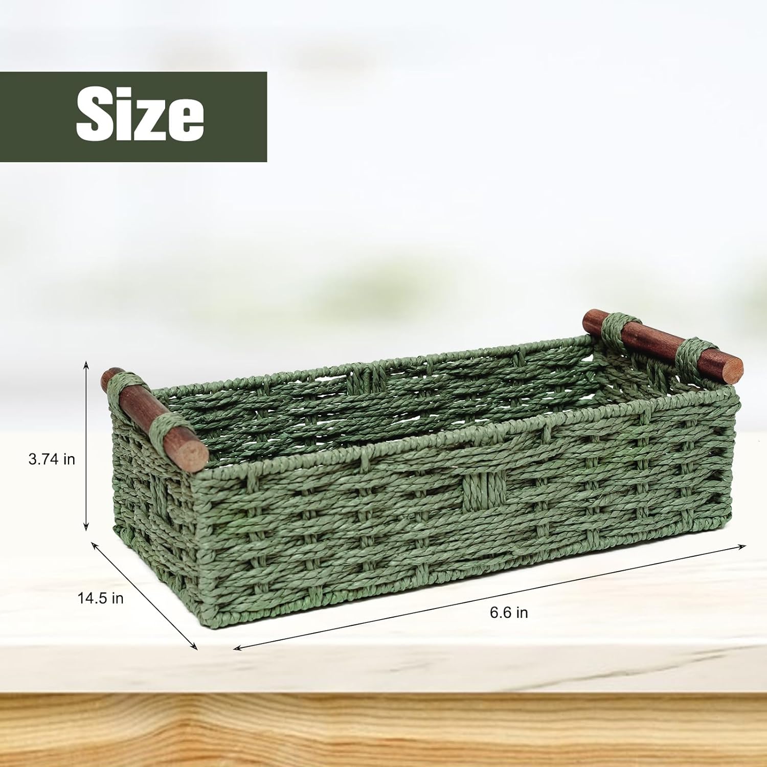 Round Paper Rope Storage Basket Wicker Baskets for Organizing