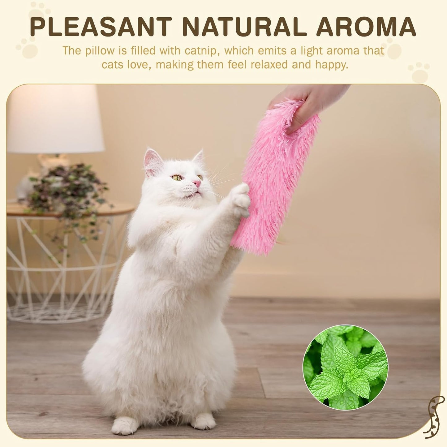 Cat Toys Cat Pillows, 3 Pack Interactive Cat Kicker Catnip Toys, Soft Durable Teething Chew Toy, Promote Exercise for Indoor