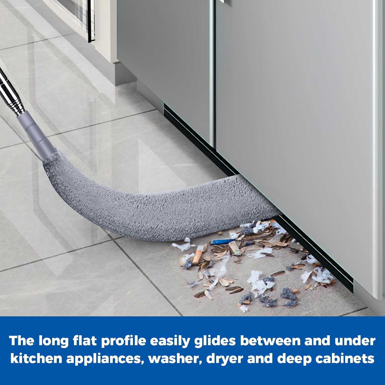 Retractable Gap Dust Cleaner with 2 Microfiber Dusting Cloths  Duster