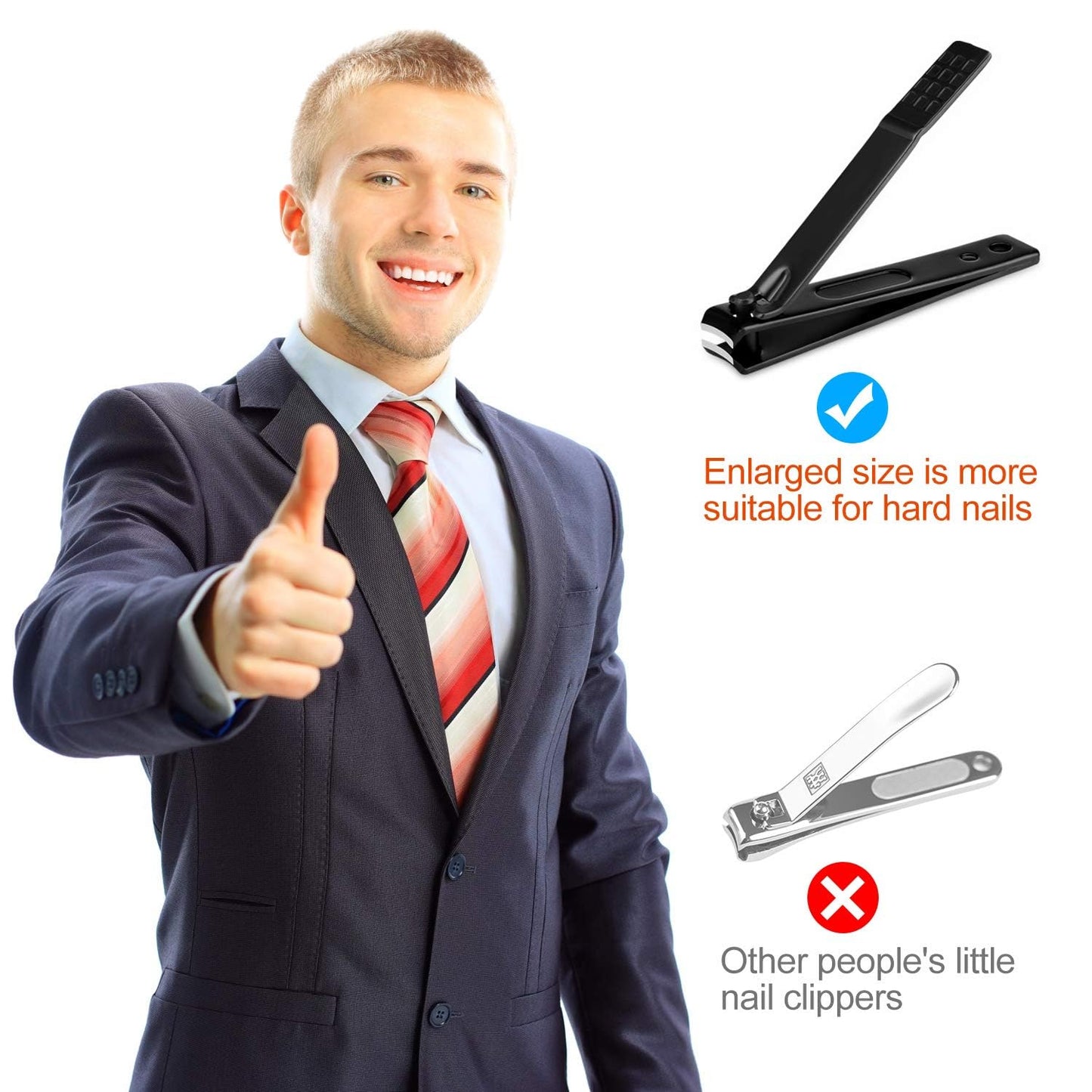 Manicure Set for Men – Professional Nail Clippers Kit with Travel Case