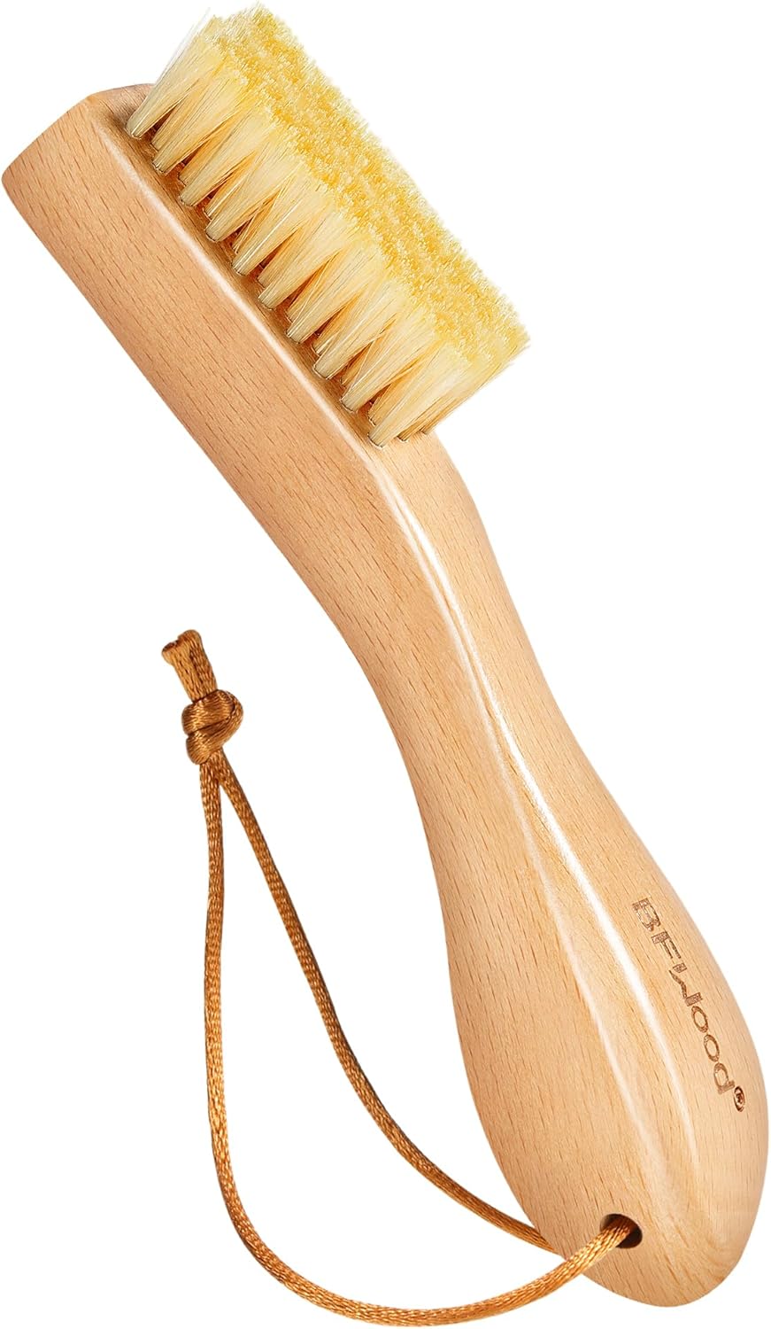 Laundry Stain Brush – Natural Soft Boar Bristles for Tough Stains No Damage