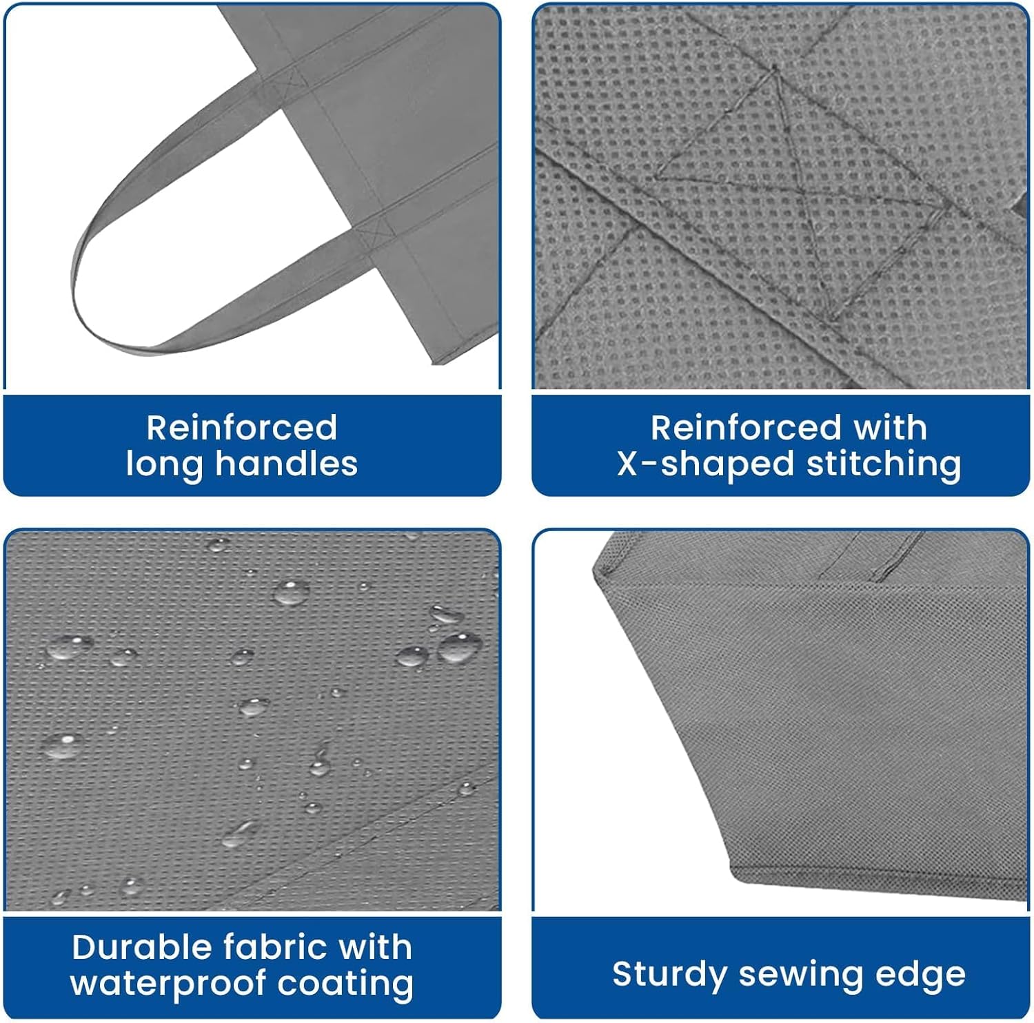 Reusable Grocery Shopping Bags – 10 Pack Large Foldable Tote Bags