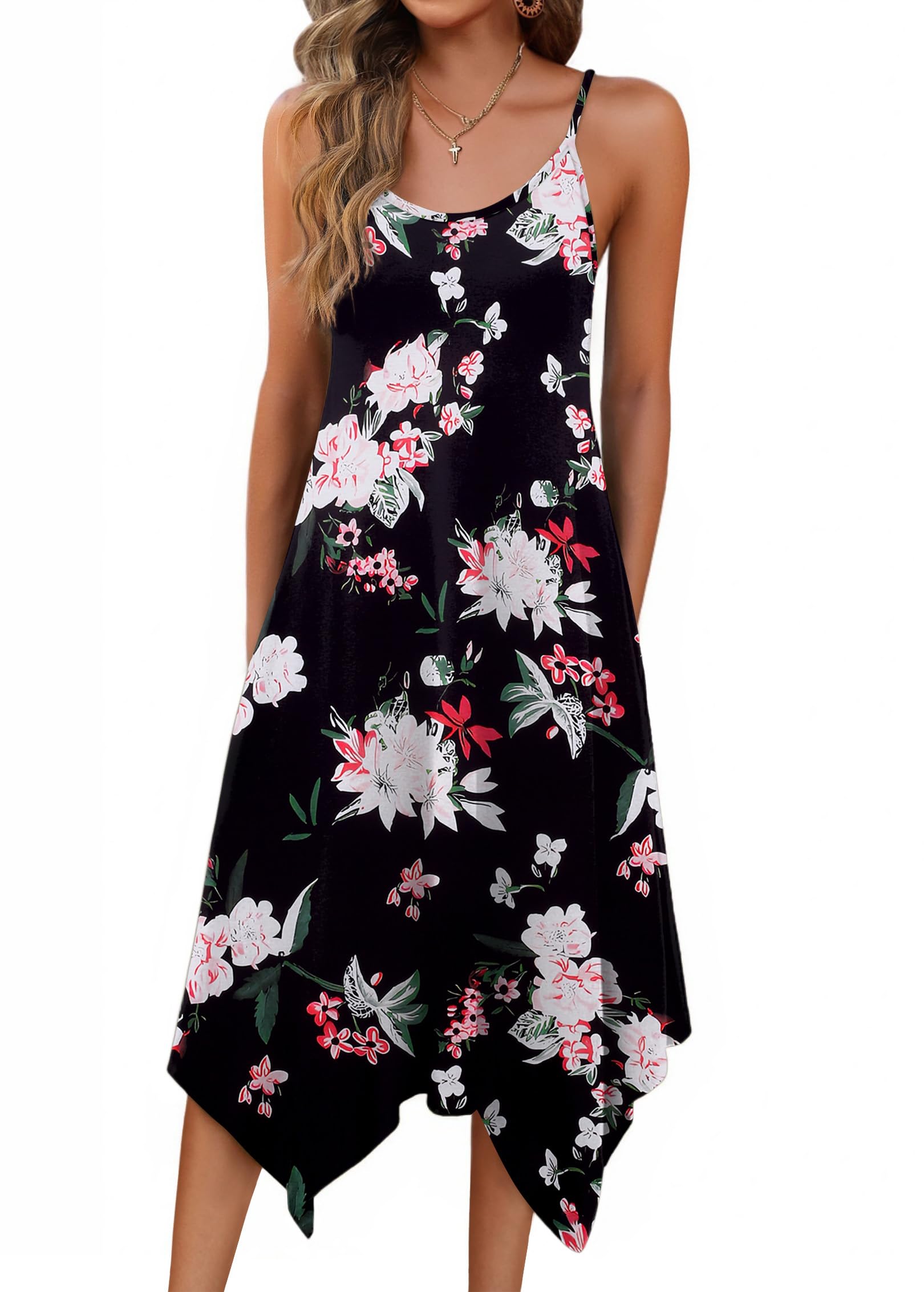 Women’s Summer – Floral Hawaiian Beach Cover-Up with Pockets