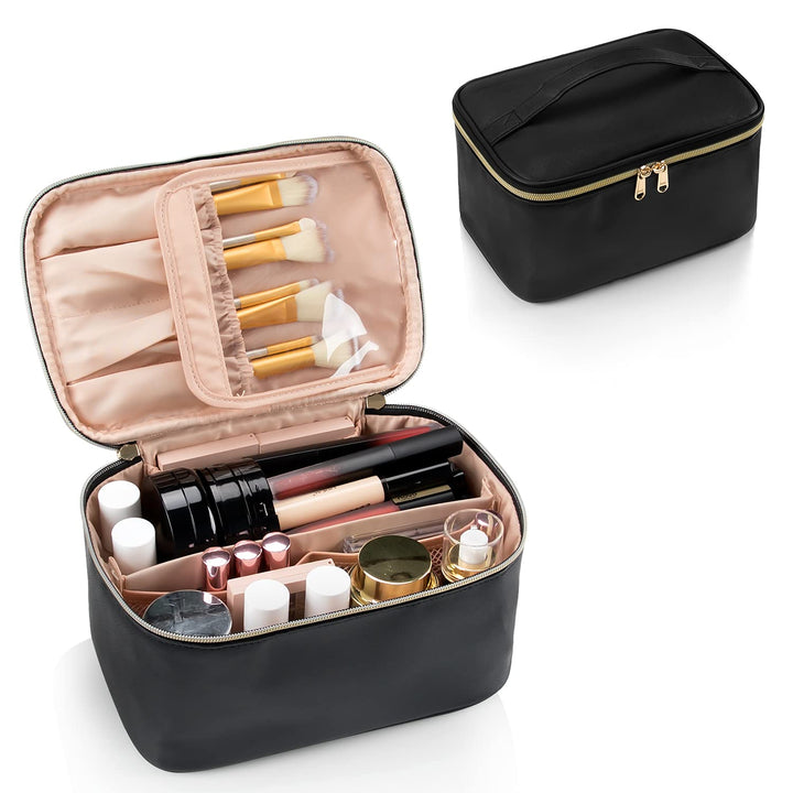 Makeup Bag, Portable Cosmetic Bag, Large Capacity Travel Makeup Case separate space