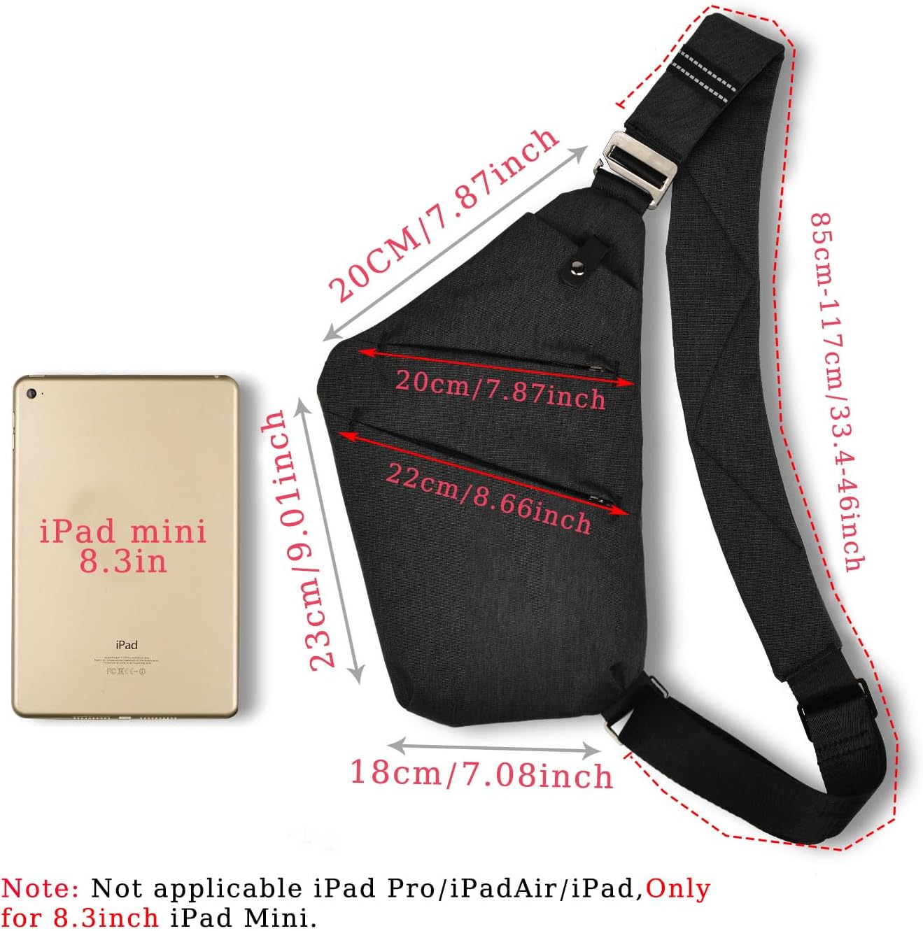 Sling Crossbody Bag with Anti-Theft Design – Lightweight Shoulder Backpack