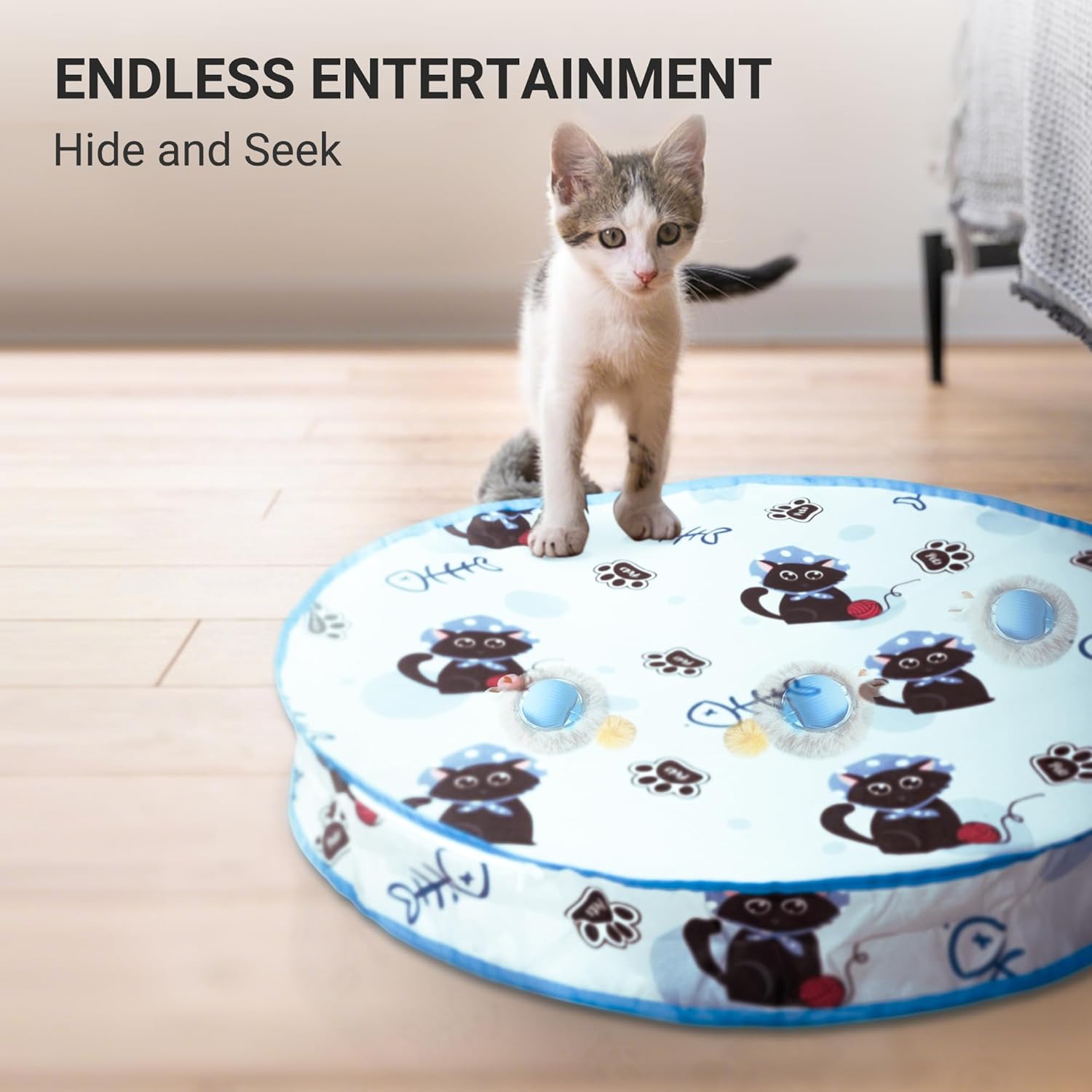Interactive Cat Toy for Indoors – Automatic Motion-Activated Rolling