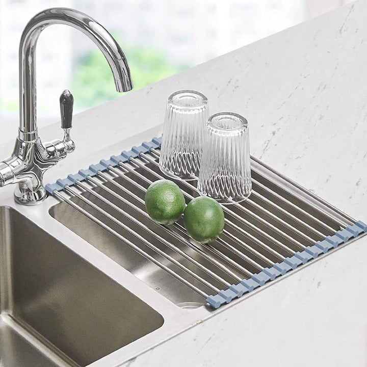 Roll-Up Dish Drying Rack – Over The Sink Foldable Dish Drainer