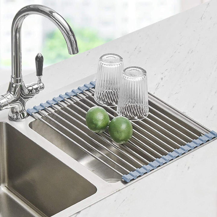 Roll-Up Dish Drying Rack – Over The Sink Foldable Dish Drainer