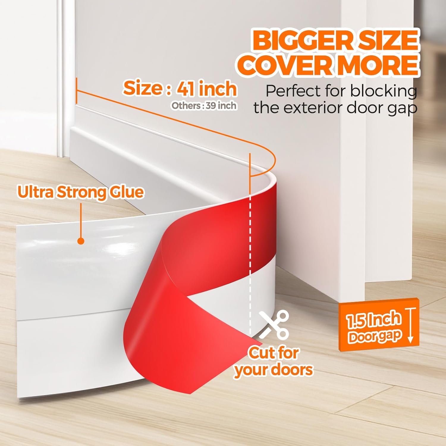 Under Door Draft Stopper – Adhesive Weather & Noise Blocker