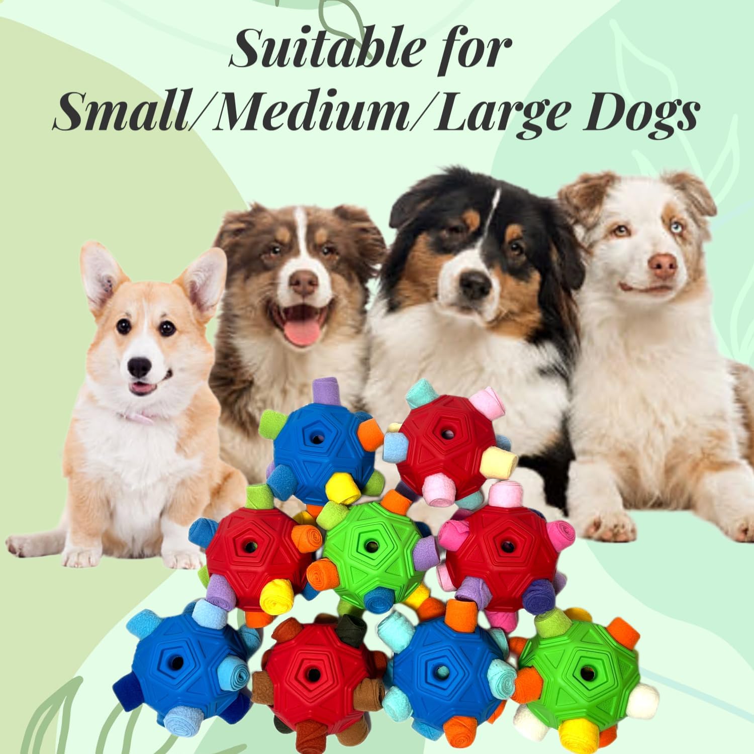 Snuffle Ball for Dogs – Unbreakable Interactive Foraging Toy Treat Dispenser