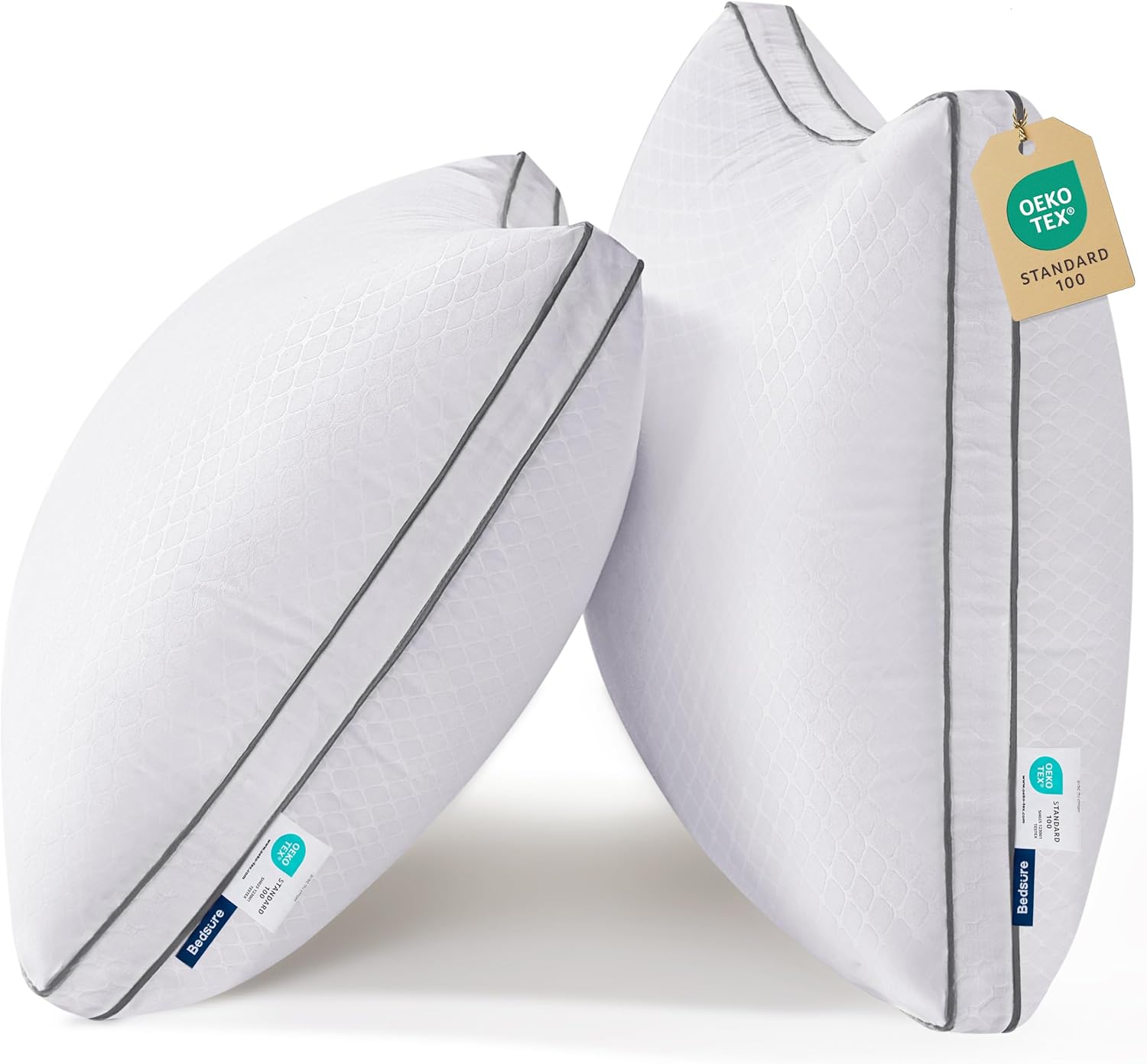 Queen Pillow Set of 2 – Fluffy Down Alternative, Supportive & Soft