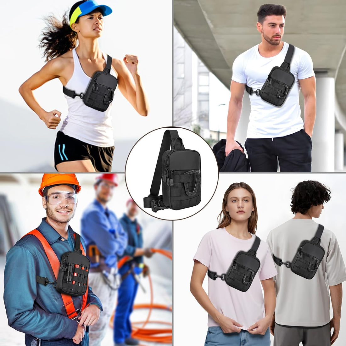 Small Sling Bag for Men – Tactical Waterproof EDC Crossbody