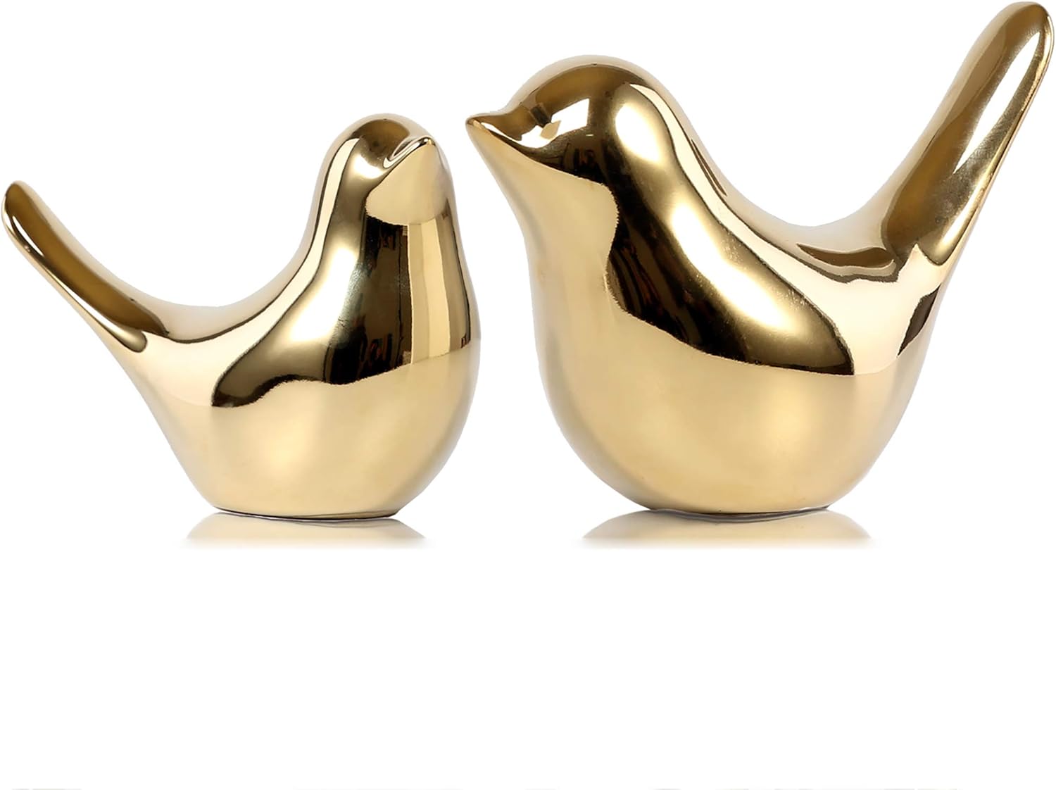 Gold Bird Statues – Modern Decorative Figurines for Home