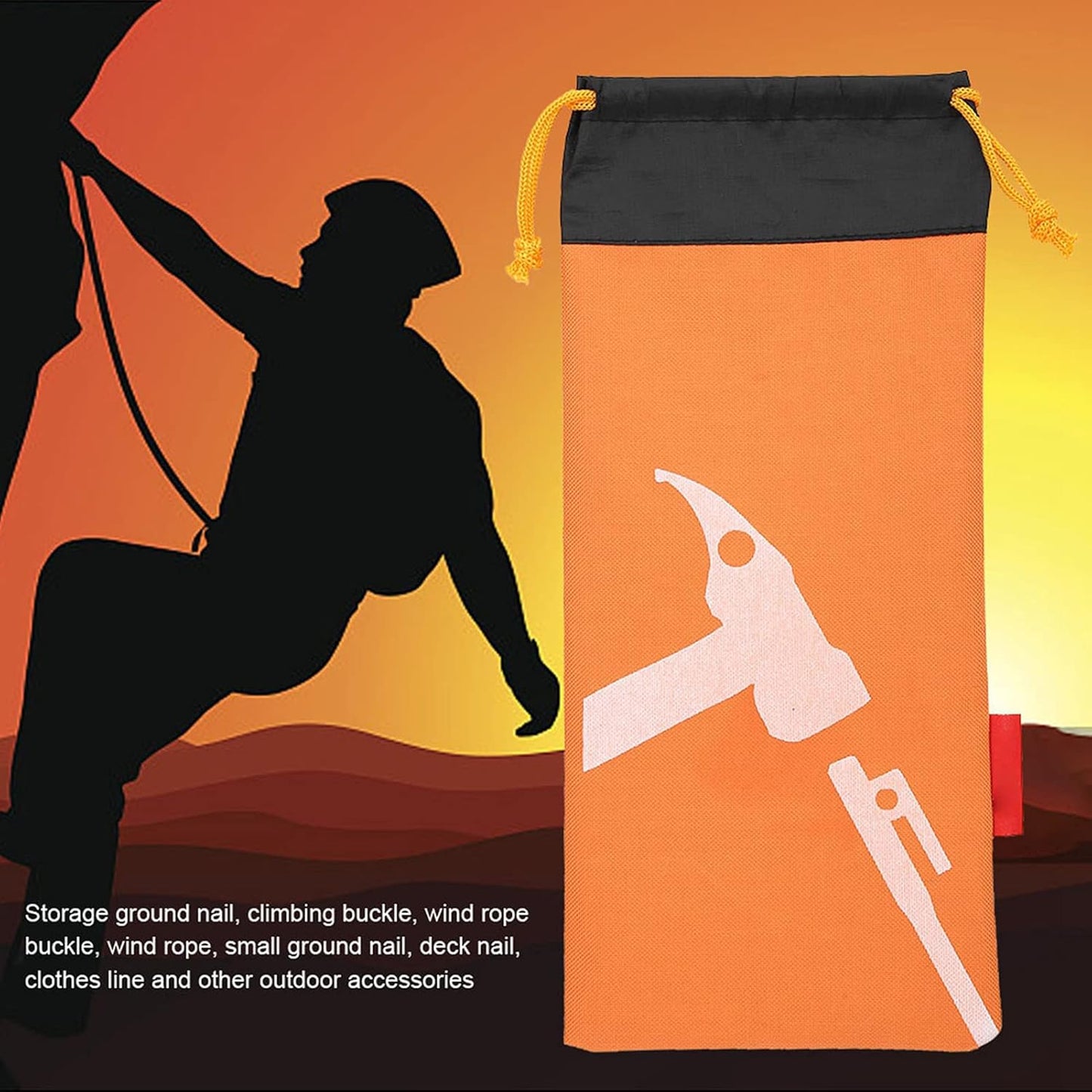 Tent Camping Peg Hammer Pouch – Portable Nail Storage Bag