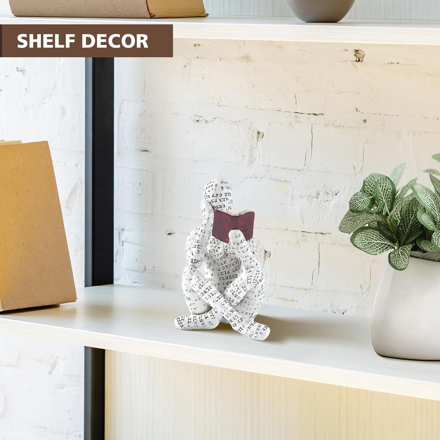 Home Decor Pulp Reading Women Thinker Statue Aesthetic Sculpture