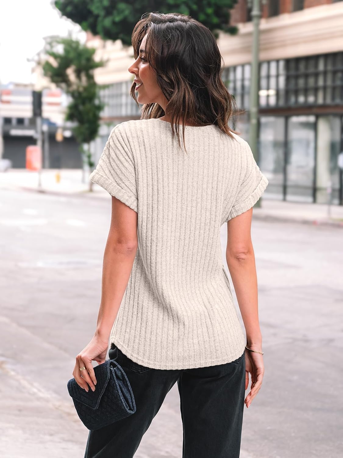 Women’s Short Sleeve Summer Tunic Top – Casual Lightweight