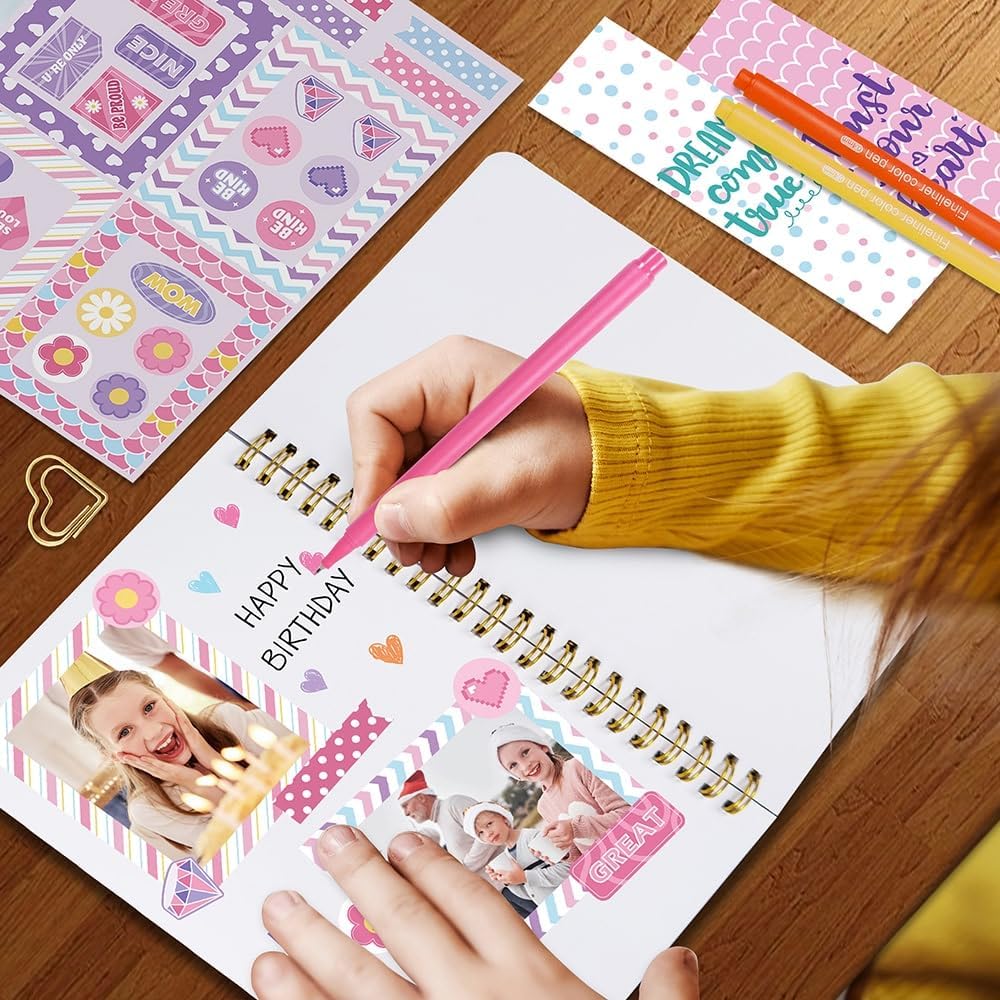 DIY Journal Kit for Girls – Creative Scrapbook &amp; Stationery Set for Ages