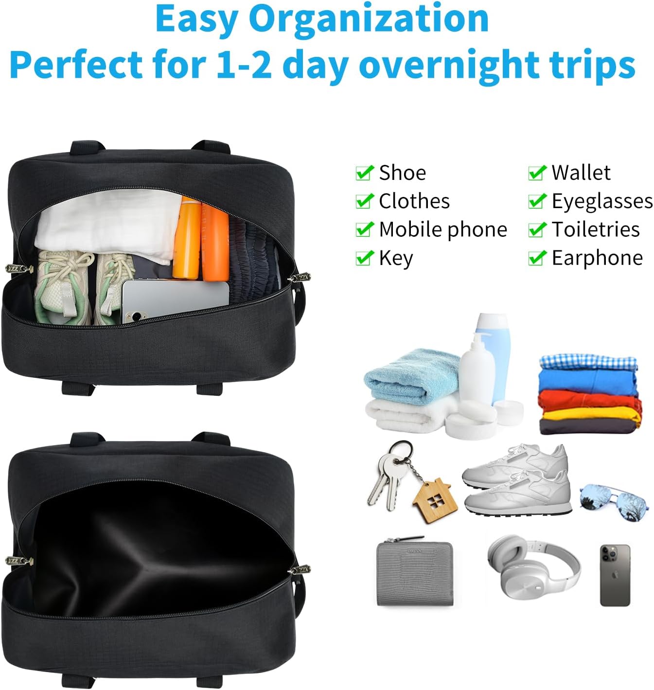 Small Gym Bag 14 Inch – Lightweight Mini Duffel Bag for Travel & Sports