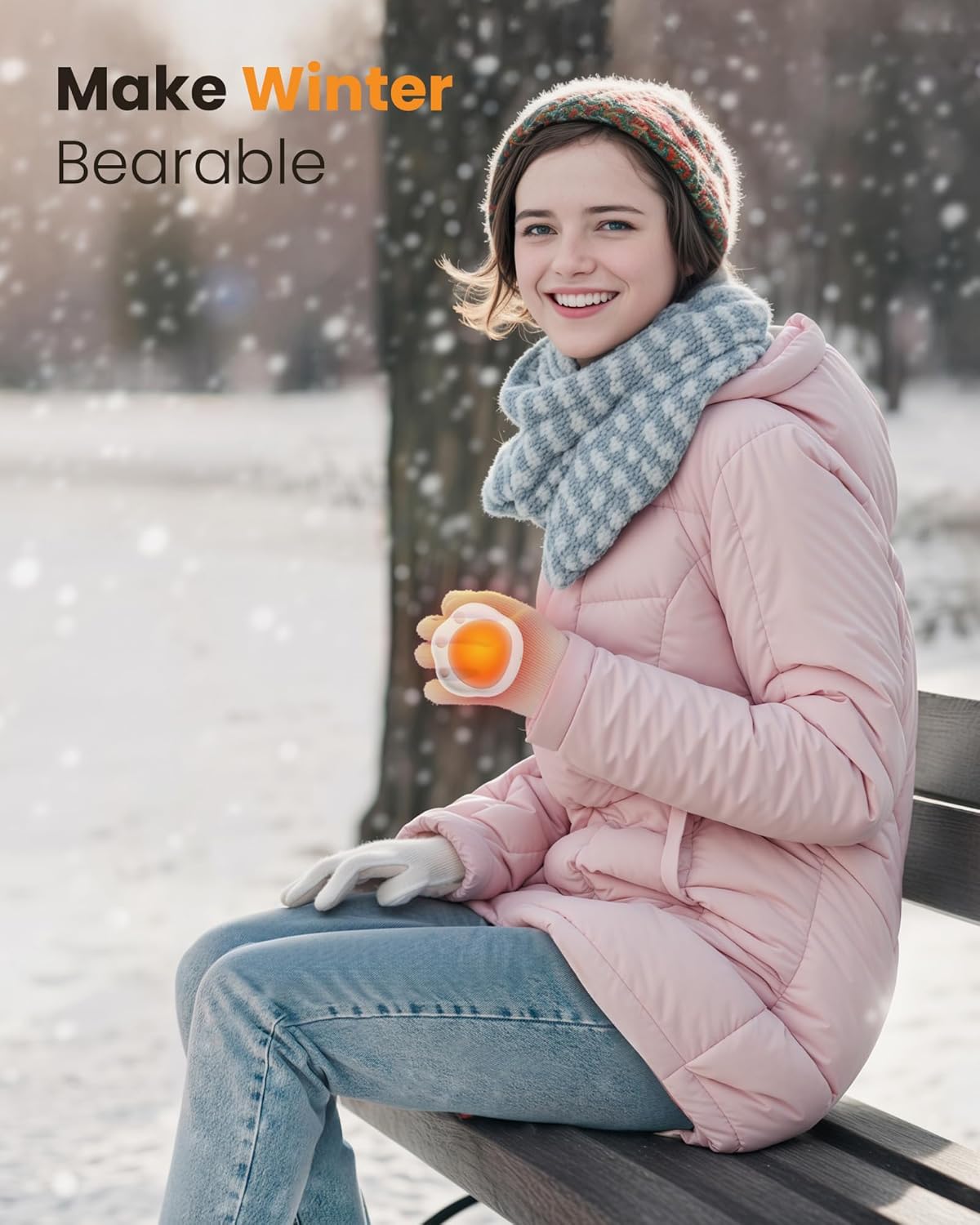 Rechargeable Cat Paw Hand Warmers – 2 Pack, 3 Heat Levels