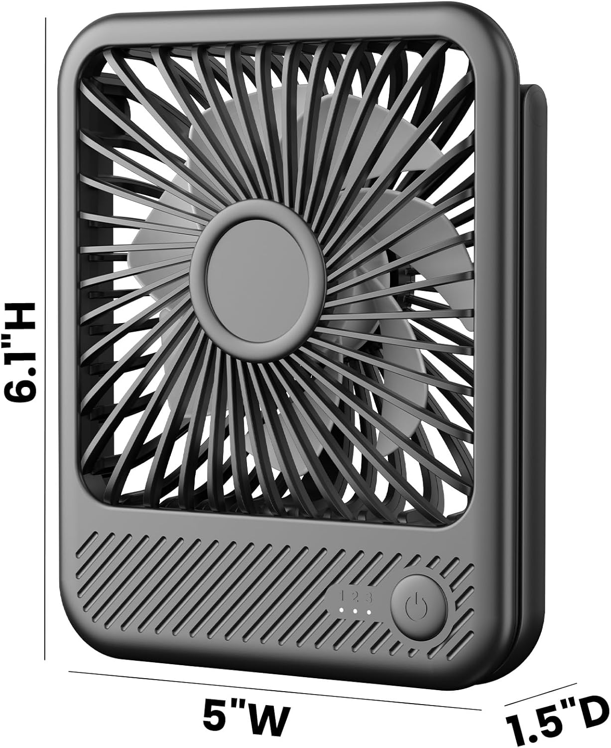 USB Desk Fan – Ultra Quiet 5” Personal Fan with 3 Speeds & 180° Tilt