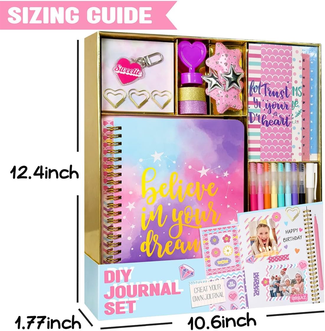 DIY Journal Kit for Girls – Creative Scrapbook &amp; Stationery Set for Ages