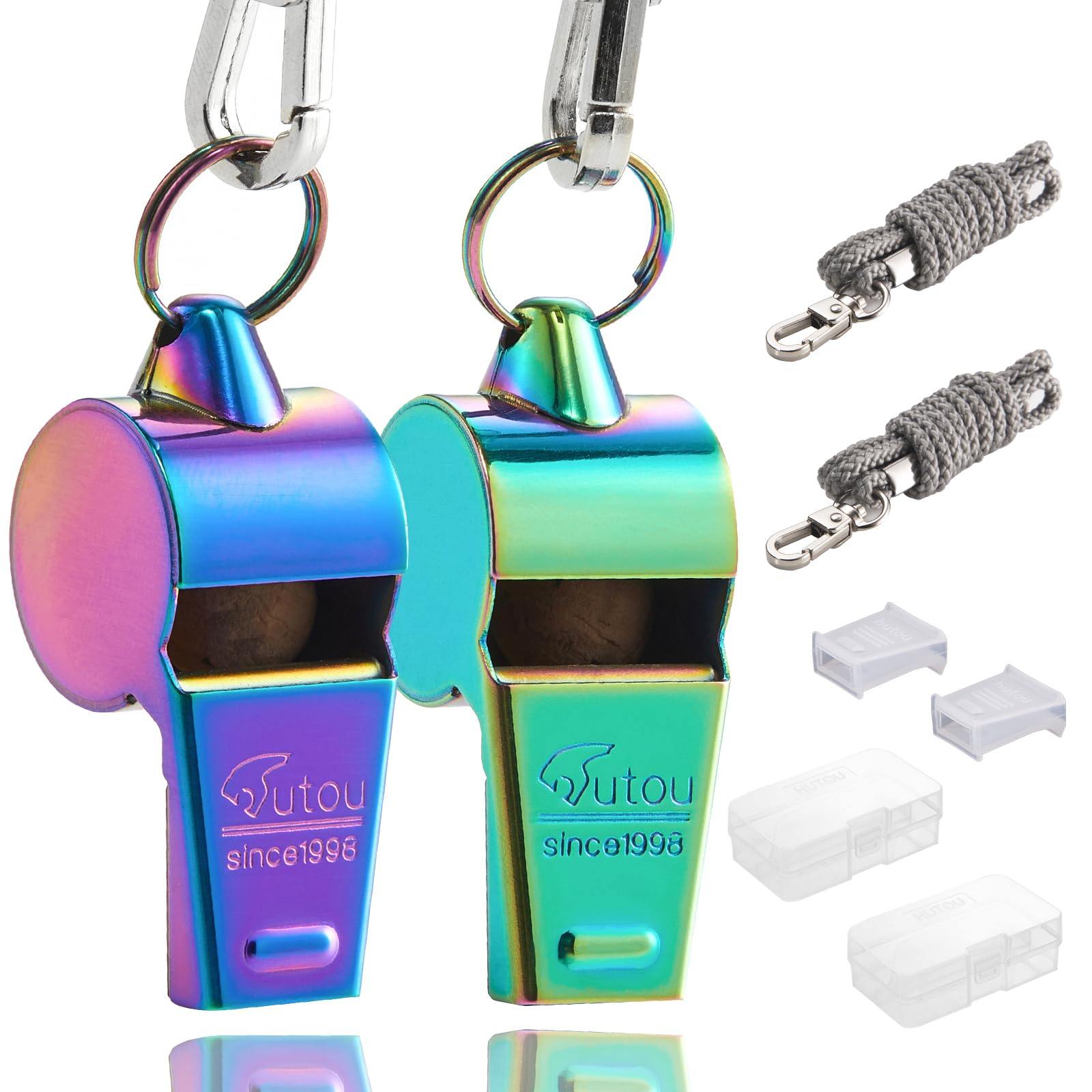 Stainless Steel Coach Whistle with Lanyard – Loud & Durable