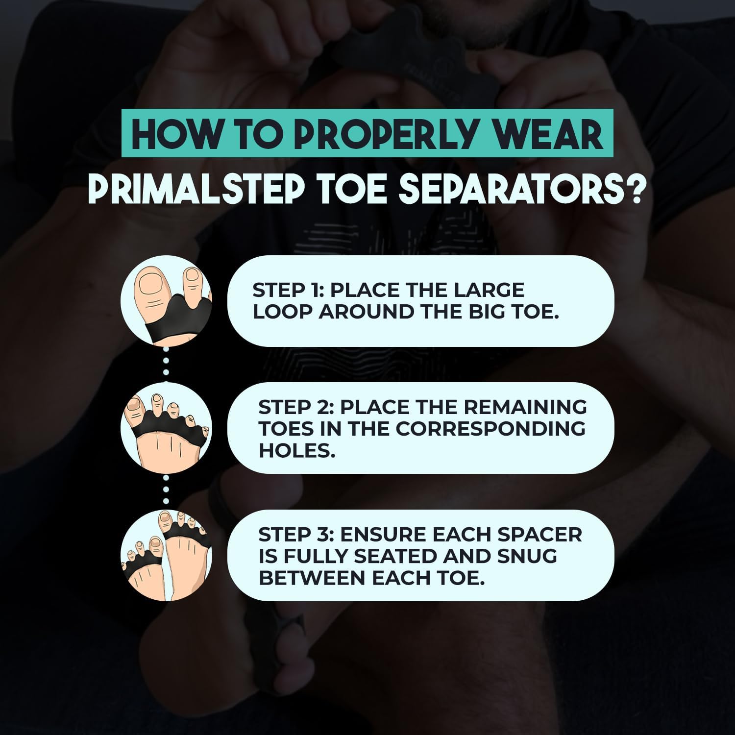 Toe Separators – Extra Thick &amp; Durable Gel Spacers for Foot Pain Relief