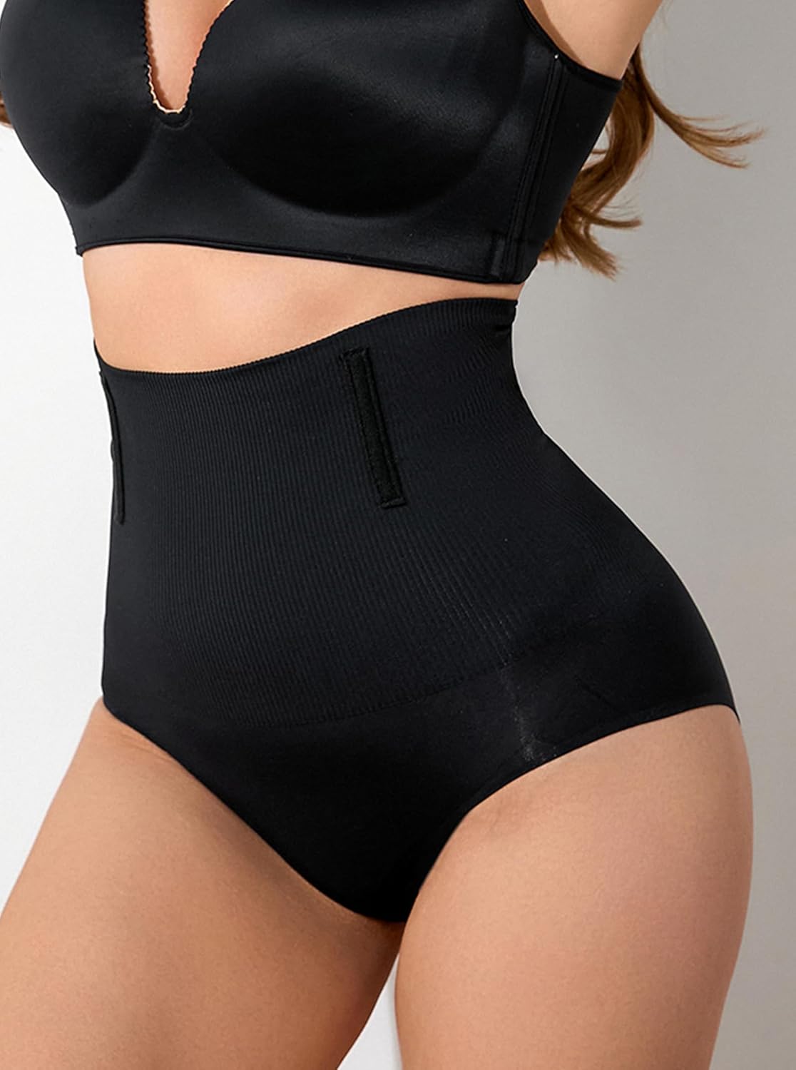 Women’s High Waist Tummy Control Thong – Seamless Slimming Shapewear Underwear