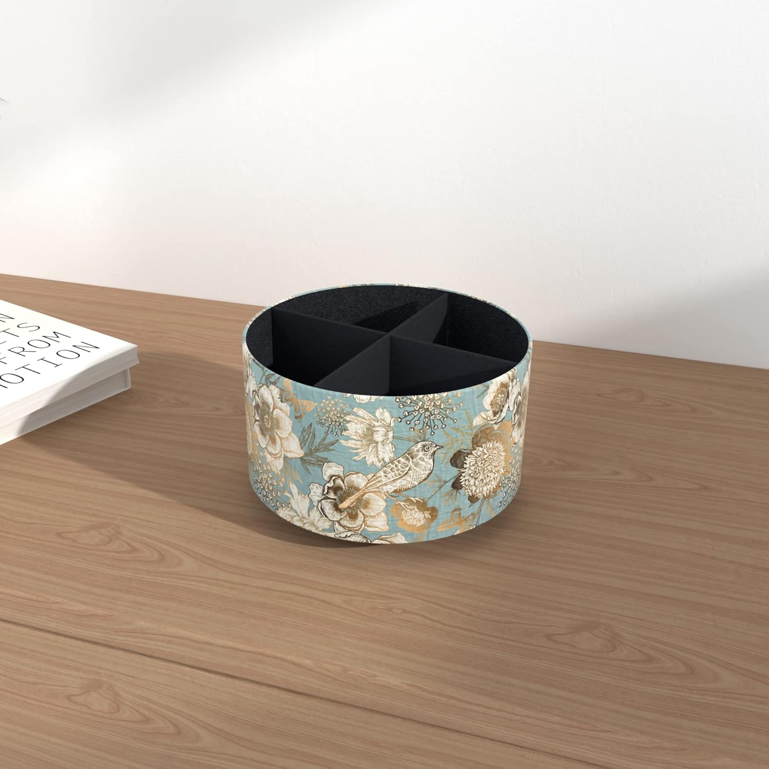 360° Rotating Leather Desk Organizer – Blue Bird Art Supply