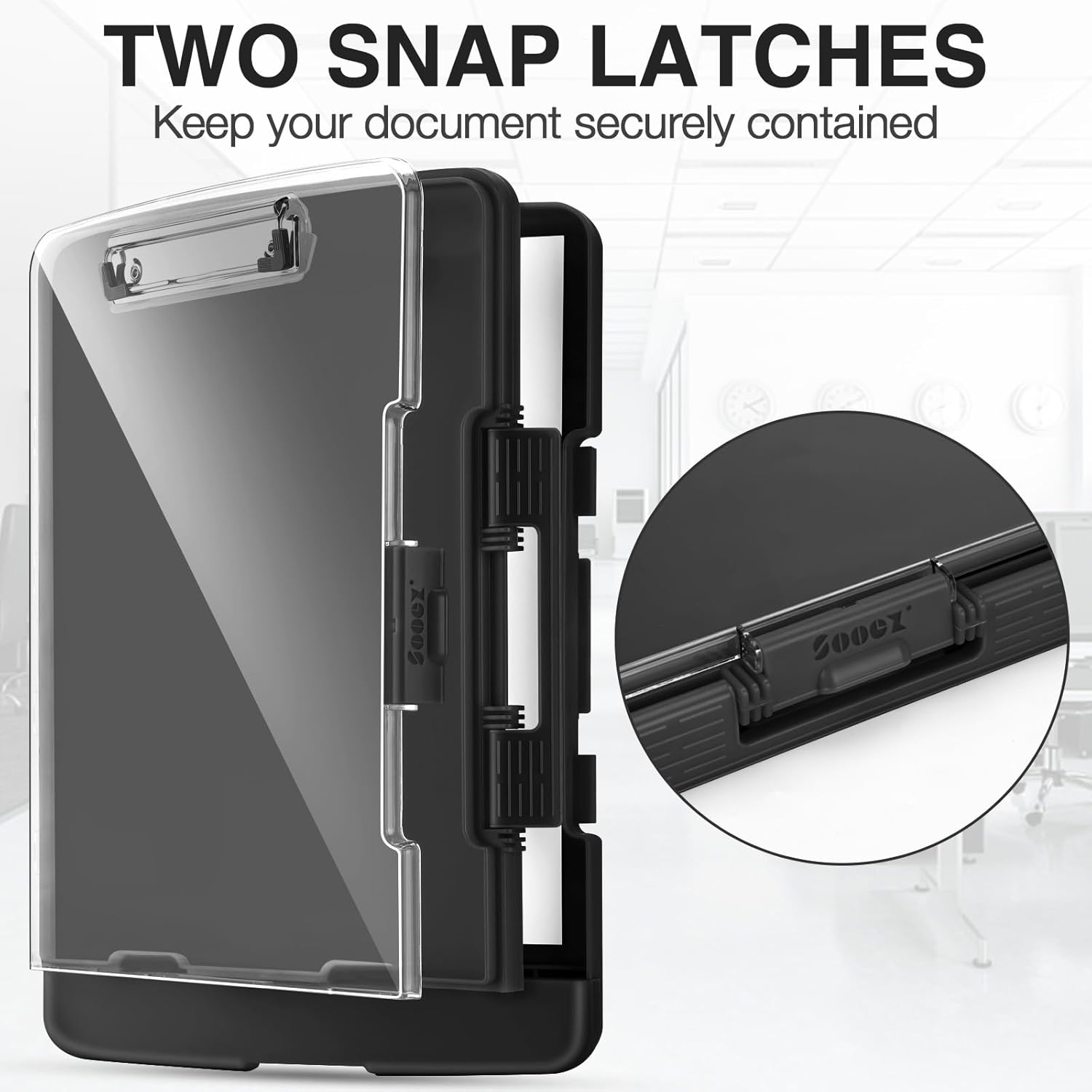 Heavy Duty Clipboard with Dual Storage & Pen Holder, Dry Erase