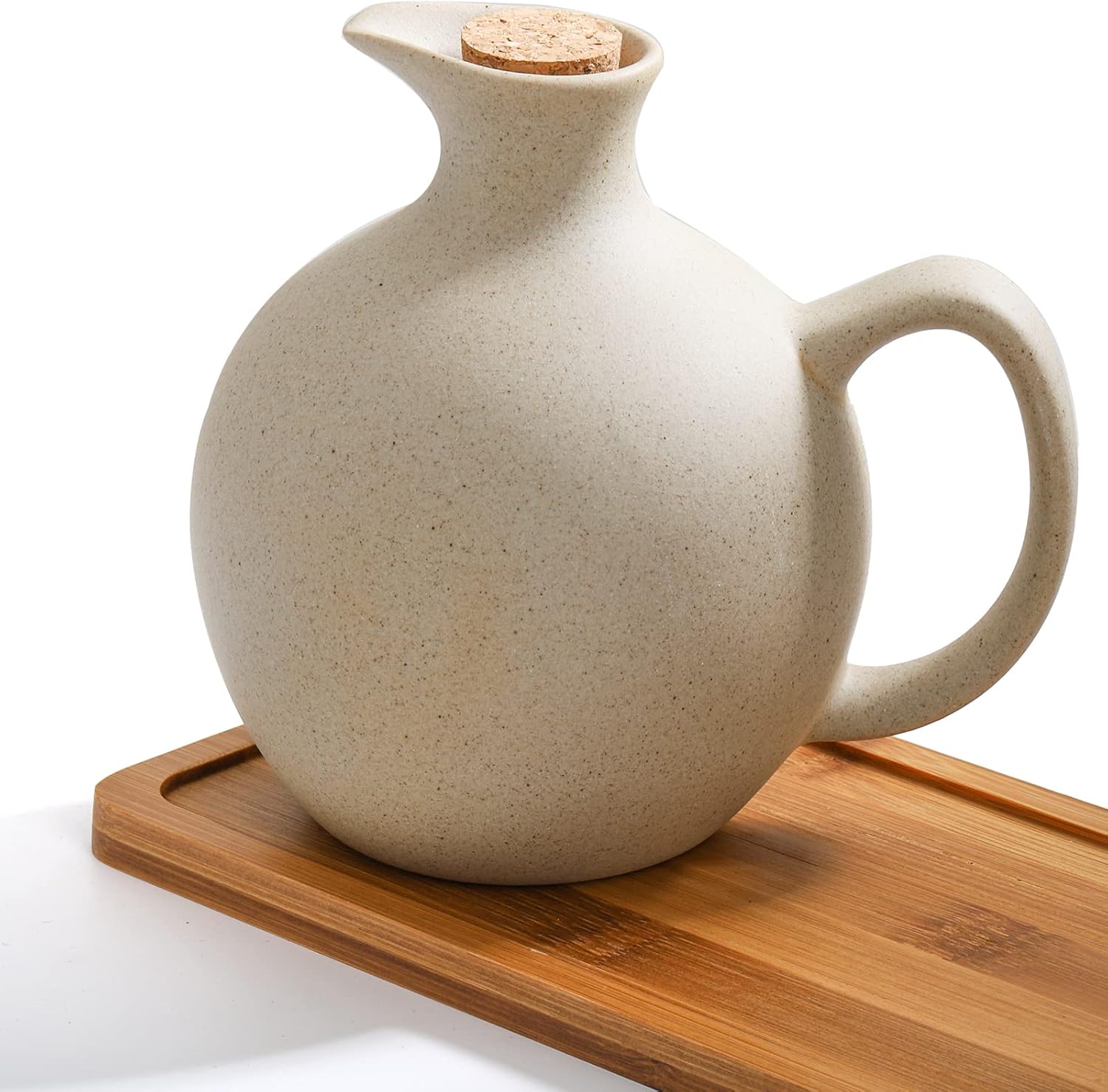 Set of 2 Ceramic Oil & Vinegar Dispensers – 15 Oz Stoneware