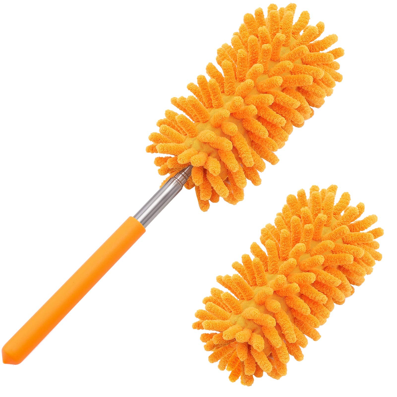Microfiber Duster for Cleaning –  Hand Washable Duster with 2 Microfiber