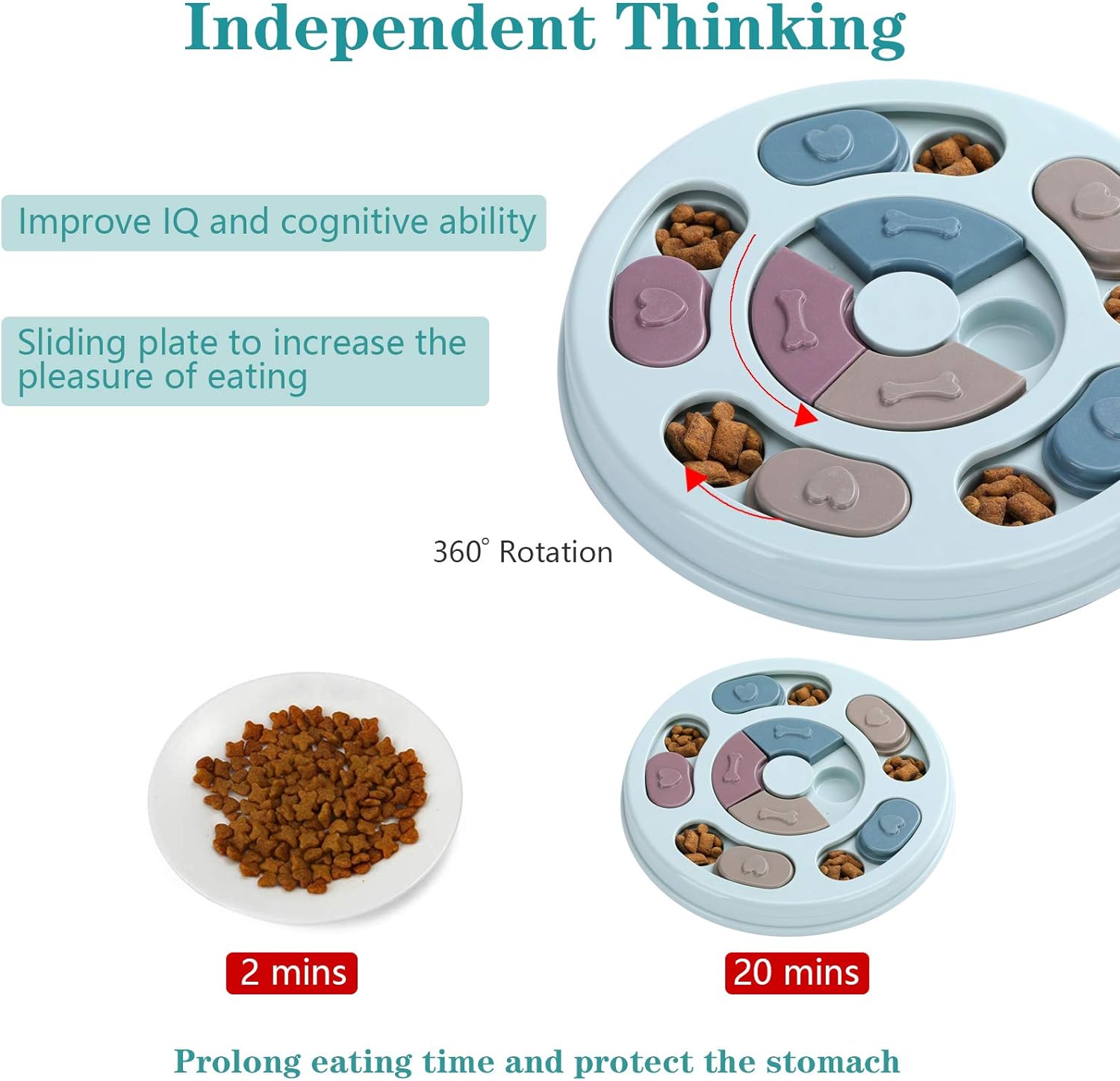 Dogs Food Puzzle Feeder Toys for IQ Training & Mental Enrichment Dog