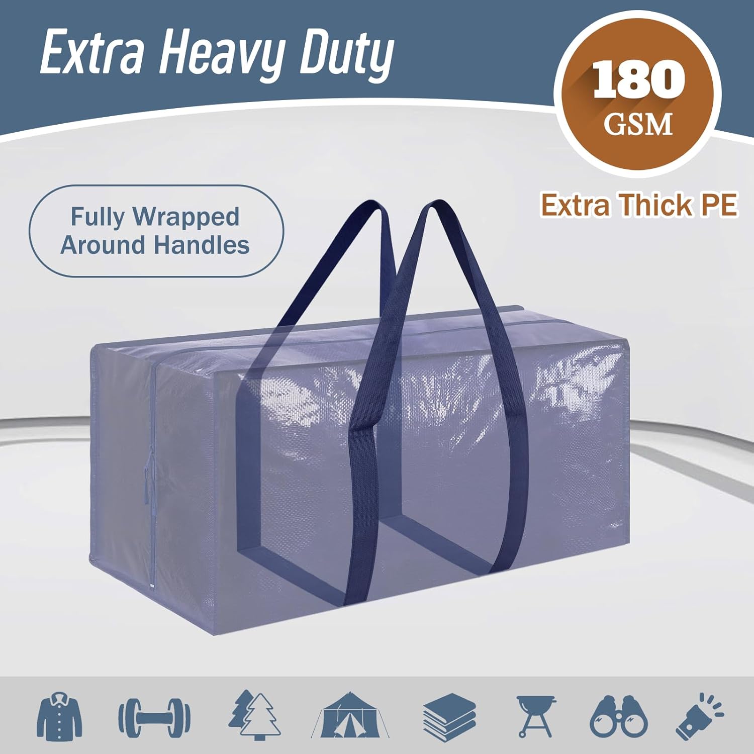 6-Pack Extra Heavy Duty Large Moving Bags – Durable Waterproof Storage Totes