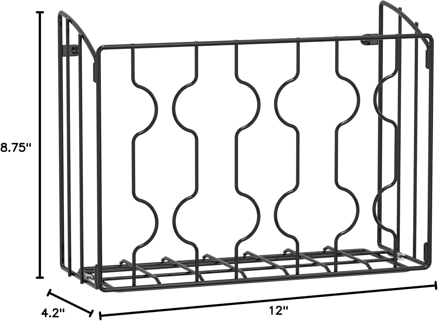 Wall or Door Mounted Kitchen Wrap Organizer Rack – Heavy-Duty