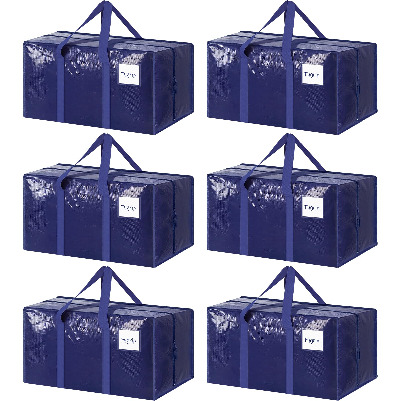 6-Pack Extra Heavy Duty Large Moving Bags – Durable Waterproof Storage Totes