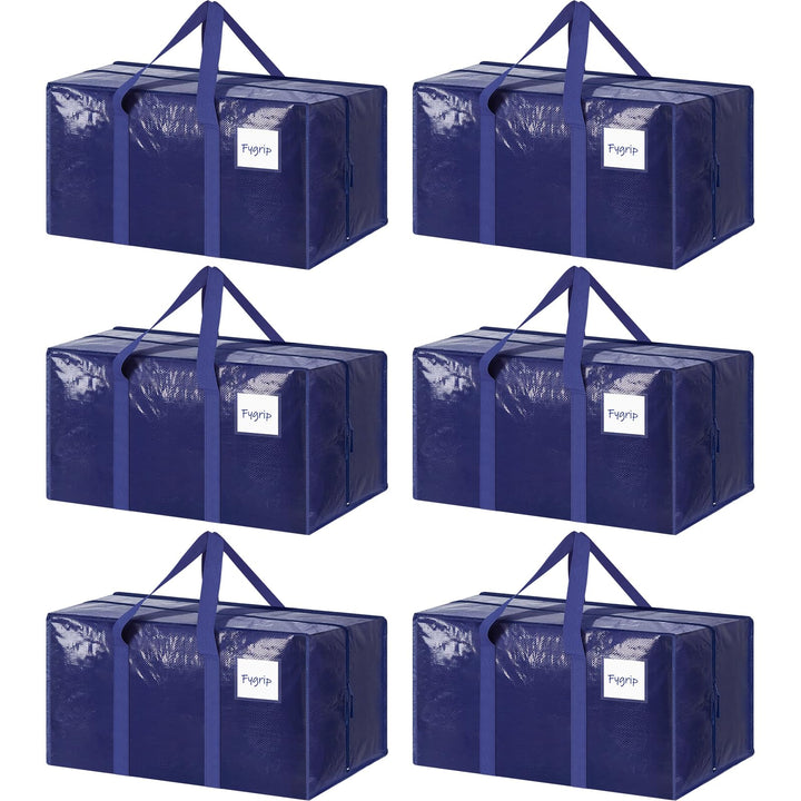 6-Pack Extra Heavy Duty Large Moving Bags – Durable Waterproof Storage Totes