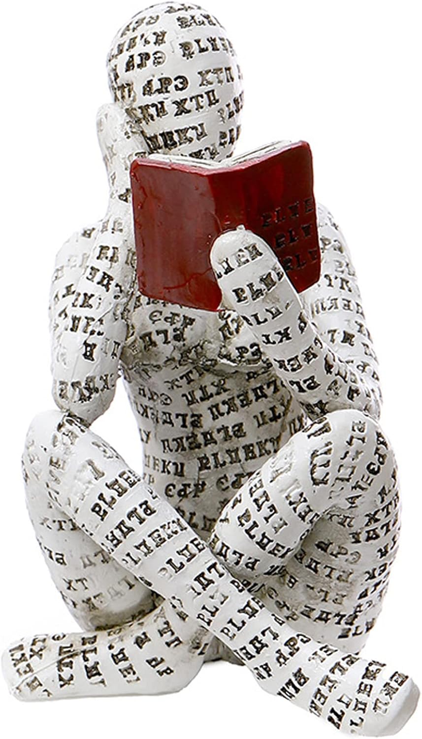 Home Decor Pulp Reading Women Thinker Statue Aesthetic Sculpture