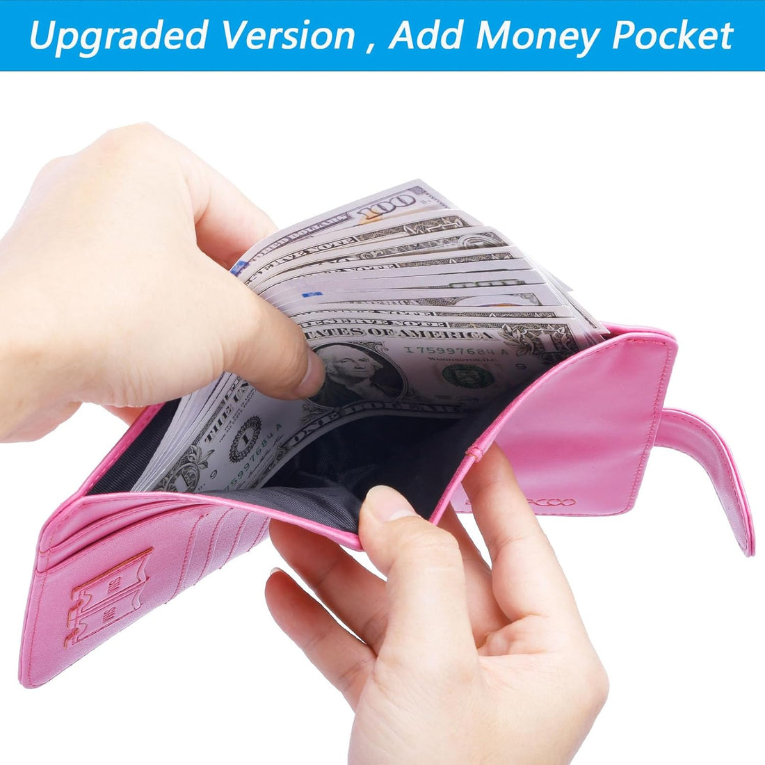 Passport Holder Cover Wallet – RFID Blocking Travel Card Case Pink