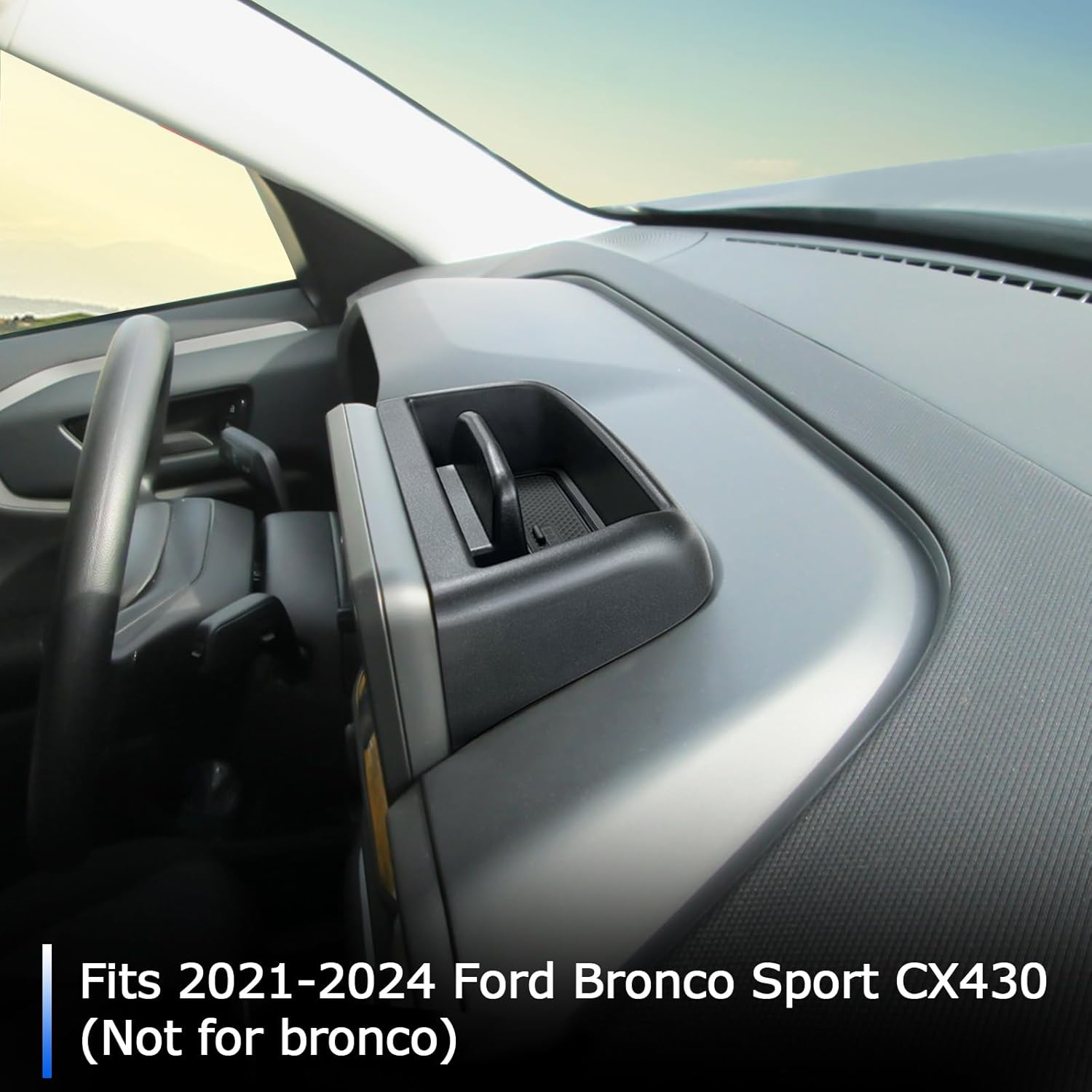 Dash Tray with Coin Holder ABS Storage for Bronco Sport 2021-2024